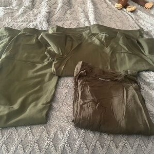 Olive Green Mandala Scrub Set